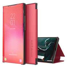 Custodia Portafoglio In Pelle Cover con Supporto ZL1 per Samsung Galaxy Note 20 Ultra 5G Rosso
