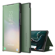 Custodia Portafoglio In Pelle Cover con Supporto ZL1 per Samsung Galaxy Note 20 Ultra 5G Verde