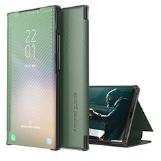 Custodia Portafoglio In Pelle Cover con Supporto ZL1 per Samsung Galaxy S22 5G Verde