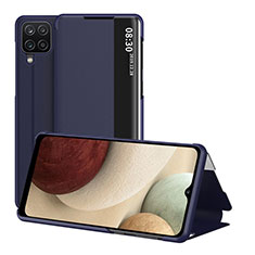 Custodia Portafoglio In Pelle Cover con Supporto ZL2 per Samsung Galaxy A12 5G Blu