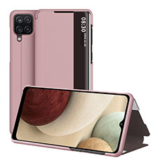 Custodia Portafoglio In Pelle Cover con Supporto ZL2 per Samsung Galaxy A12 5G Oro Rosa