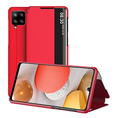 Custodia Portafoglio In Pelle Cover con Supporto ZL2 per Samsung Galaxy A42 5G Rosso
