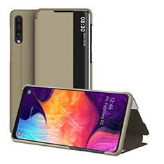 Custodia Portafoglio In Pelle Cover con Supporto ZL2 per Samsung Galaxy A50 Oro