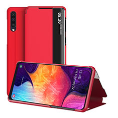 Custodia Portafoglio In Pelle Cover con Supporto ZL2 per Samsung Galaxy A50 Rosso