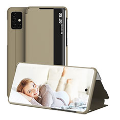 Custodia Portafoglio In Pelle Cover con Supporto ZL2 per Samsung Galaxy A71 4G A715 Oro