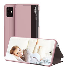 Custodia Portafoglio In Pelle Cover con Supporto ZL2 per Samsung Galaxy A71 4G A715 Oro Rosa