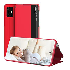 Custodia Portafoglio In Pelle Cover con Supporto ZL2 per Samsung Galaxy M40S Rosso