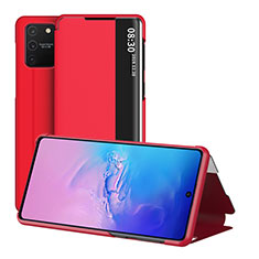 Custodia Portafoglio In Pelle Cover con Supporto ZL2 per Samsung Galaxy M80S Rosso