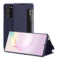 Custodia Portafoglio In Pelle Cover con Supporto ZL2 per Samsung Galaxy Note 20 5G Blu