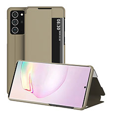Custodia Portafoglio In Pelle Cover con Supporto ZL2 per Samsung Galaxy Note 20 5G Oro