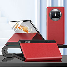 Custodia Portafoglio In Pelle Cover con Supporto ZL3 per Huawei Mate X5 Rosso