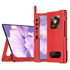 Custodia Portafoglio In Pelle Cover con Supporto ZL4 per Huawei Mate Xs 2 Rosso