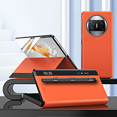 Custodia Portafoglio In Pelle Cover con Supporto ZL5 per Huawei Mate X5 Arancione