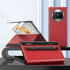 Custodia Portafoglio In Pelle Cover con Supporto ZL5 per Huawei Mate X5 Rosso