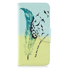 Custodia Portafoglio In Pelle Fantasia Modello Cover con Supporto B01F per Samsung Galaxy A10 Verde Pastello