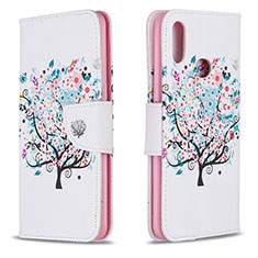 Custodia Portafoglio In Pelle Fantasia Modello Cover con Supporto B01F per Samsung Galaxy A10s Bianco