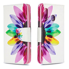 Custodia Portafoglio In Pelle Fantasia Modello Cover con Supporto B01F per Samsung Galaxy A20e Multicolore