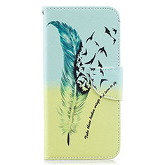 Custodia Portafoglio In Pelle Fantasia Modello Cover con Supporto B01F per Samsung Galaxy A30S Verde Pastello