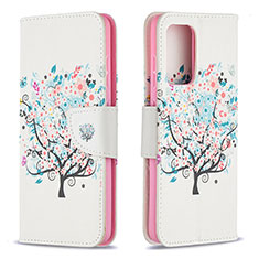 Custodia Portafoglio In Pelle Fantasia Modello Cover con Supporto B01F per Samsung Galaxy A52 5G Bianco