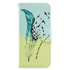 Custodia Portafoglio In Pelle Fantasia Modello Cover con Supporto B01F per Samsung Galaxy A70 Verde Pastello