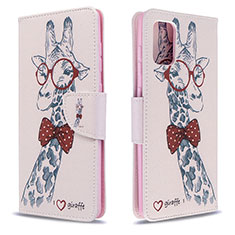 Custodia Portafoglio In Pelle Fantasia Modello Cover con Supporto B01F per Samsung Galaxy A71 4G A715 Rosa