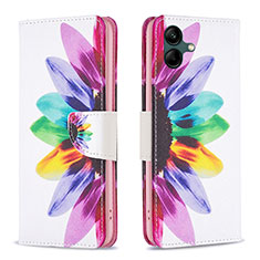 Custodia Portafoglio In Pelle Fantasia Modello Cover con Supporto B01F per Samsung Galaxy M04 Multicolore