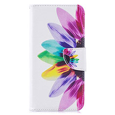 Custodia Portafoglio In Pelle Fantasia Modello Cover con Supporto B01F per Samsung Galaxy M10 Multicolore