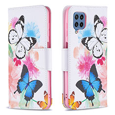 Custodia Portafoglio In Pelle Fantasia Modello Cover con Supporto B01F per Samsung Galaxy M32 4G Colorato