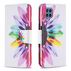 Custodia Portafoglio In Pelle Fantasia Modello Cover con Supporto B01F per Samsung Galaxy M32 4G Multicolore