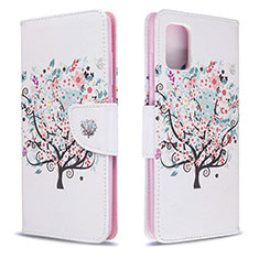 Custodia Portafoglio In Pelle Fantasia Modello Cover con Supporto B01F per Samsung Galaxy M40S Bianco