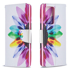 Custodia Portafoglio In Pelle Fantasia Modello Cover con Supporto B01F per Samsung Galaxy Note 20 Ultra 5G Multicolore
