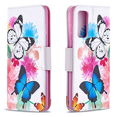 Custodia Portafoglio In Pelle Fantasia Modello Cover con Supporto B01F per Samsung Galaxy S20 FE 5G Colorato