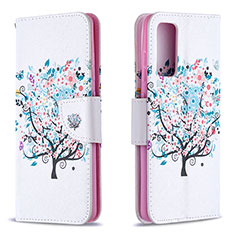 Custodia Portafoglio In Pelle Fantasia Modello Cover con Supporto B01F per Samsung Galaxy S20 Lite 5G Bianco