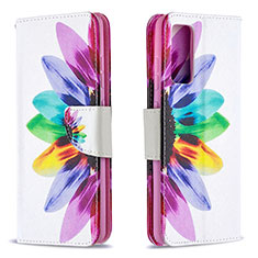 Custodia Portafoglio In Pelle Fantasia Modello Cover con Supporto B01F per Samsung Galaxy S20 Lite 5G Multicolore