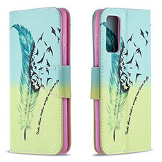 Custodia Portafoglio In Pelle Fantasia Modello Cover con Supporto B01F per Samsung Galaxy S20 Lite 5G Verde Pastello