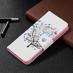 Custodia Portafoglio In Pelle Fantasia Modello Cover con Supporto B01F per Samsung Galaxy S21 FE 5G Multicolore