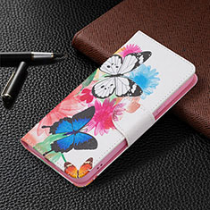 Custodia Portafoglio In Pelle Fantasia Modello Cover con Supporto B01F per Samsung Galaxy S21 FE 5G Rosa Caldo