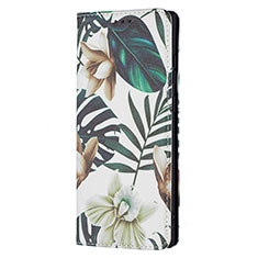 Custodia Portafoglio In Pelle Fantasia Modello Cover con Supporto B01F per Samsung Galaxy S21 Ultra 5G Verde Pastello