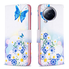 Custodia Portafoglio In Pelle Fantasia Modello Cover con Supporto B01F per Xiaomi Civi 3 5G Blu