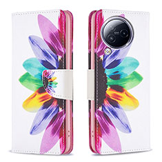 Custodia Portafoglio In Pelle Fantasia Modello Cover con Supporto B01F per Xiaomi Civi 3 5G Multicolore