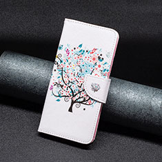 Custodia Portafoglio In Pelle Fantasia Modello Cover con Supporto B01F per Xiaomi Mi 13 5G Bianco