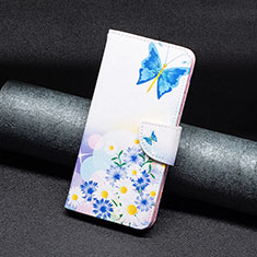 Custodia Portafoglio In Pelle Fantasia Modello Cover con Supporto B01F per Xiaomi Mi 13 5G Blu