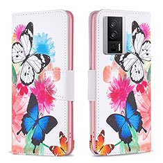 Custodia Portafoglio In Pelle Fantasia Modello Cover con Supporto B01F per Xiaomi Redmi K60 5G Colorato