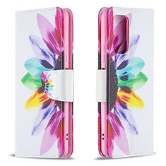 Custodia Portafoglio In Pelle Fantasia Modello Cover con Supporto B01F per Xiaomi Redmi Note 10 Pro 4G Multicolore