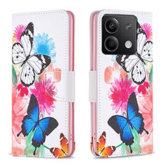 Custodia Portafoglio In Pelle Fantasia Modello Cover con Supporto B01F per Xiaomi Redmi Note 13 5G Colorato