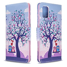 Custodia Portafoglio In Pelle Fantasia Modello Cover con Supporto B03F per Samsung Galaxy A51 5G Lavanda