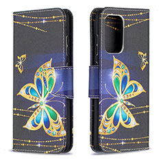 Custodia Portafoglio In Pelle Fantasia Modello Cover con Supporto B03F per Samsung Galaxy A52 5G Nero