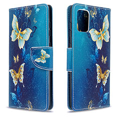 Custodia Portafoglio In Pelle Fantasia Modello Cover con Supporto B03F per Samsung Galaxy A71 4G A715 Cielo Blu