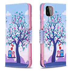 Custodia Portafoglio In Pelle Fantasia Modello Cover con Supporto B03F per Samsung Galaxy F42 5G Lavanda