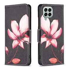 Custodia Portafoglio In Pelle Fantasia Modello Cover con Supporto B03F per Samsung Galaxy M33 5G Rosso